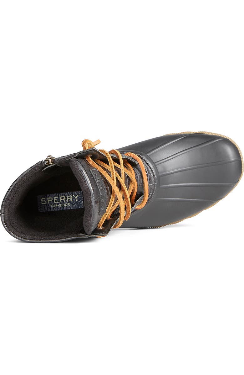 Sperry Saltwater Croc Embossed Water Resistant Duck Boot, Alternate, color,