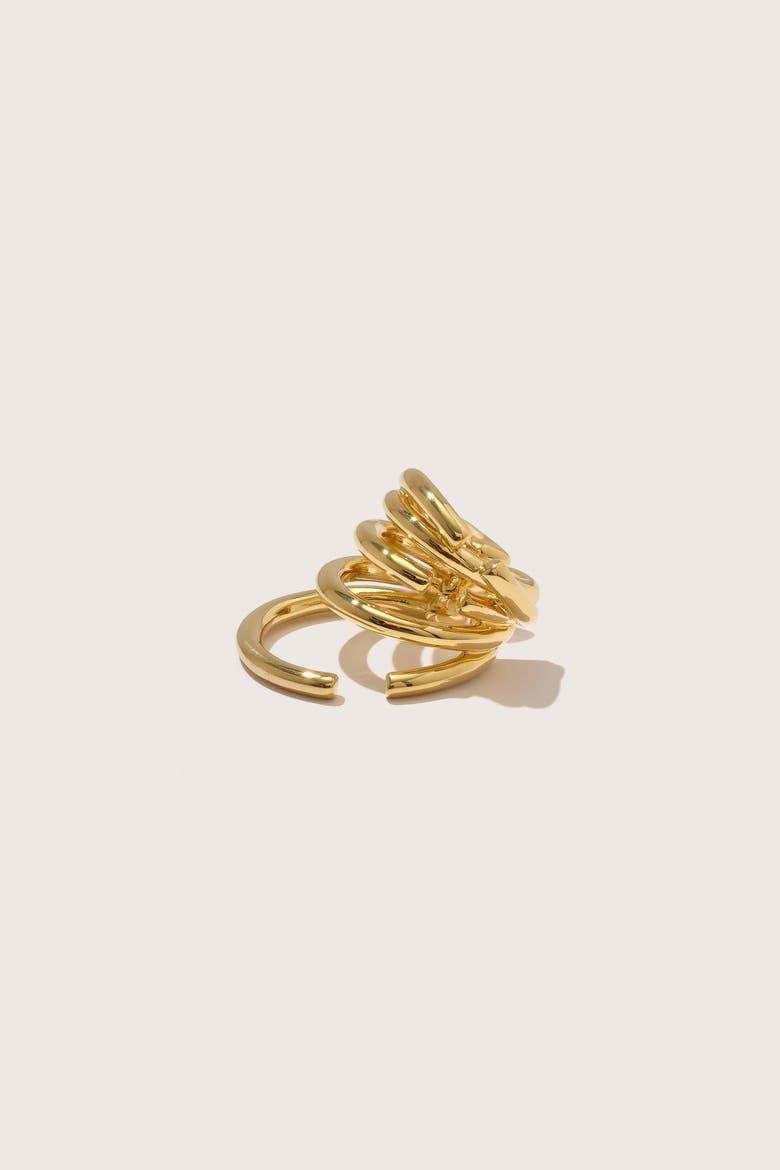 14kt Gold Vermeil Chaos Ear Cuff, Main, color, Yellow Toned Gold
