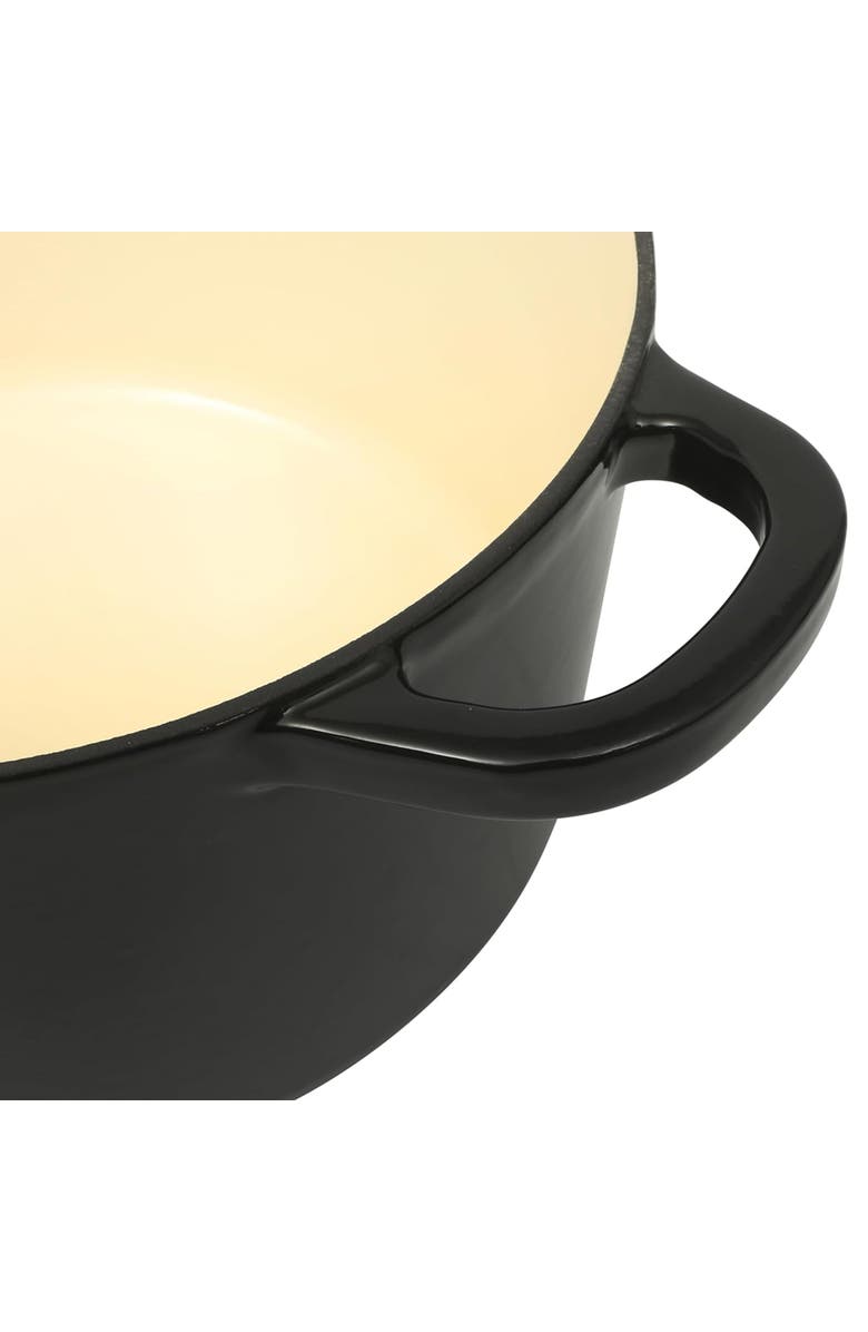 Crockpot 7 Quart Round Enameled Cast Iron Dutch Oven, Alternate, color, Black