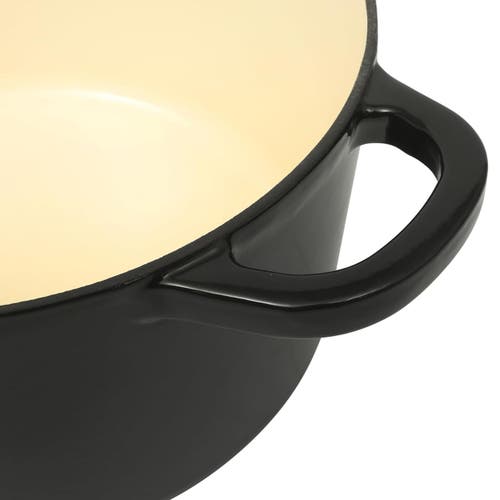 Crock-pot Crockpot 7 Quart Round Enameled Cast Iron Dutch Oven In Black