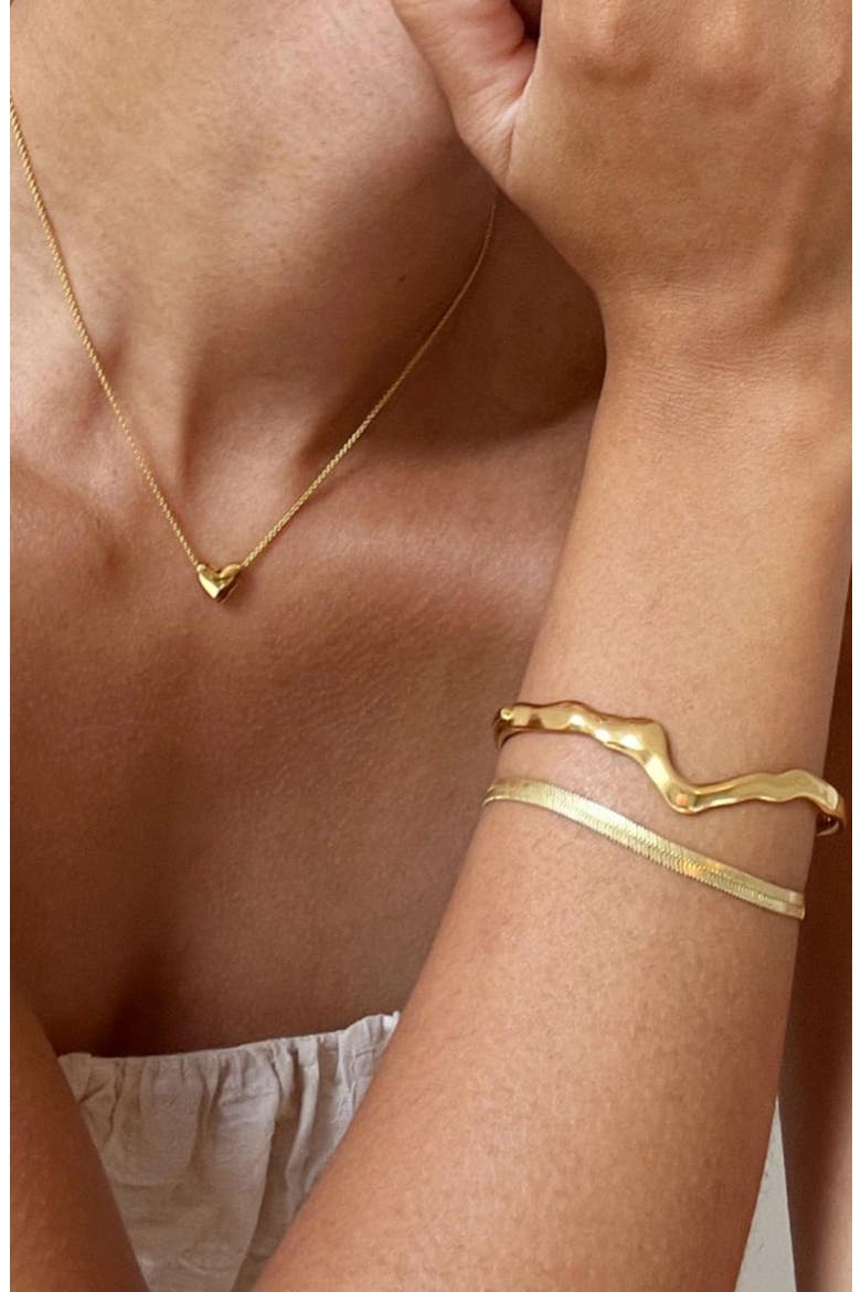 Wishbone Bangle Bracelet, Alternate, color, 18CT GOLD VERMEIL ON STERLING