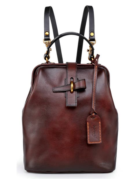 Pamela Genuine Leather Organized Travel Backpack