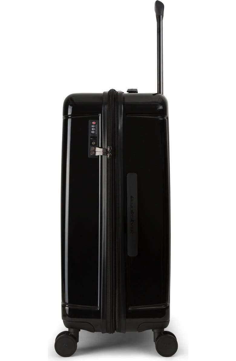 Quiksilver Malibu Suitcases PC Hardside Expandable Luggage with Spinner Wheels, 3-Piece Set, Alternate, color, Black