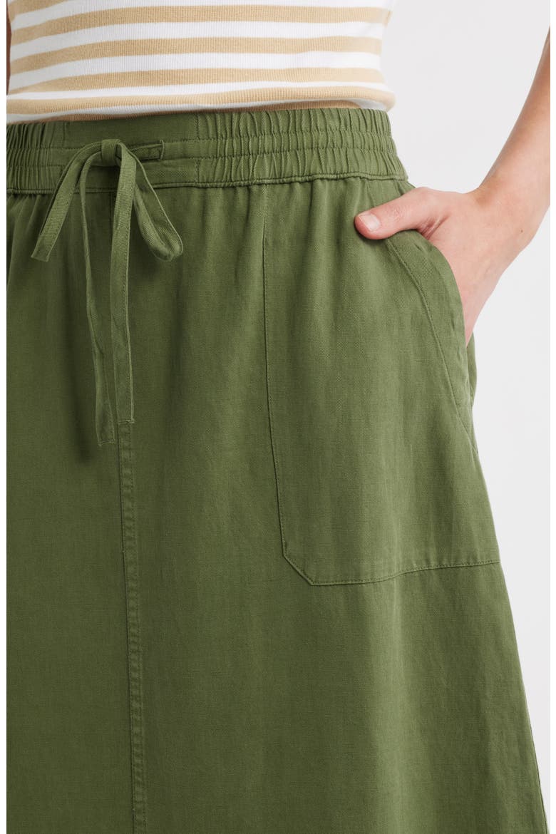 Easy Tencel™ Lyocell & Linen Blend Skirt, Alternate, color, GREEN BRONZE
