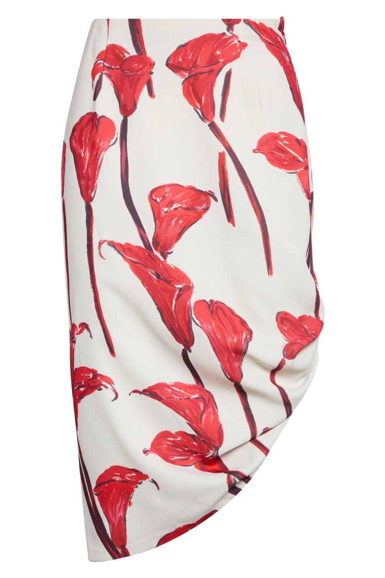 Floral Asymmetrical Skirt, Alternate, color, CERAMIC MULTI