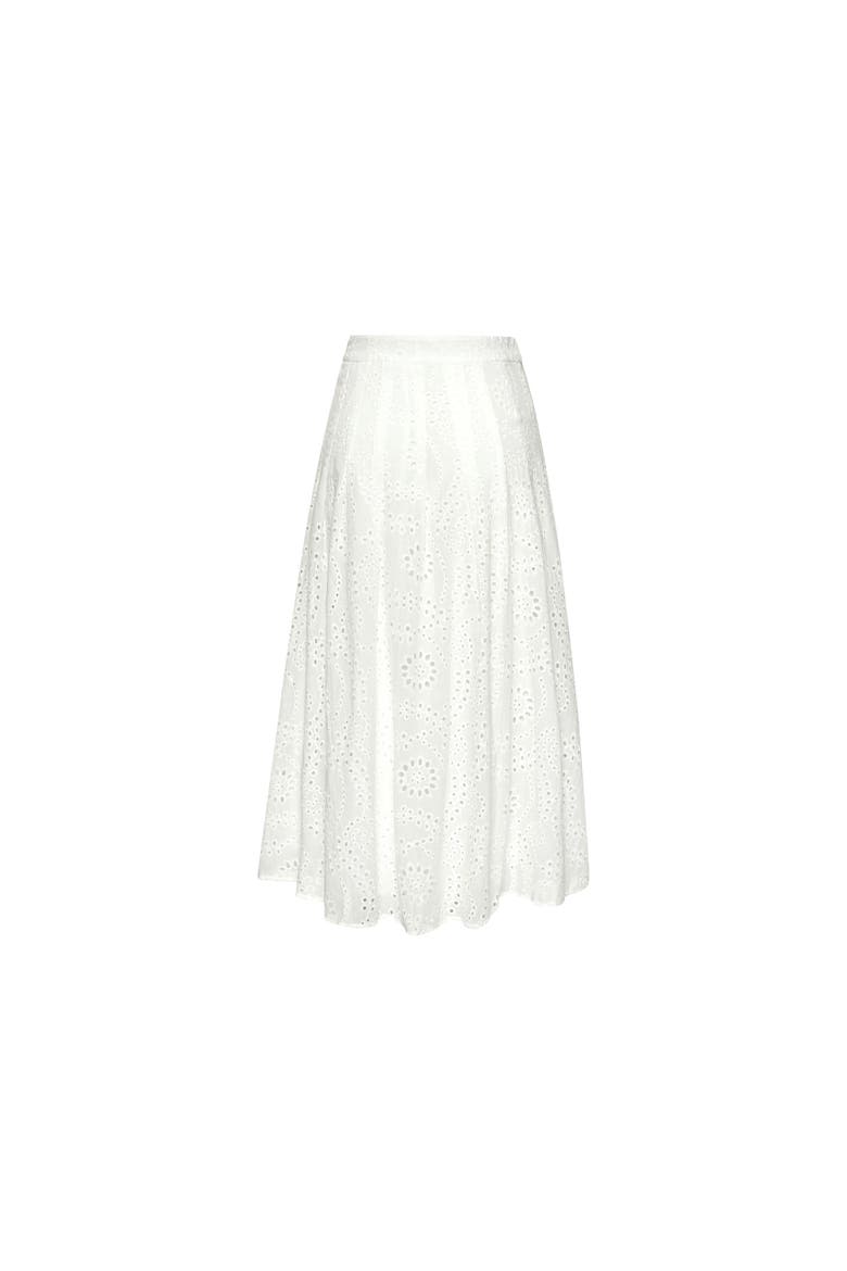 Women's Eyelet Maxi Skirt, Alternate, color, White