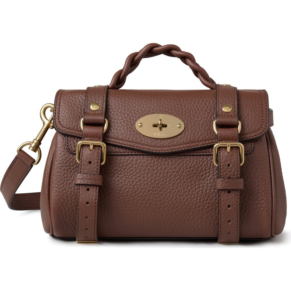 Mulberry Mini Alexa Leather Satchel In Brown