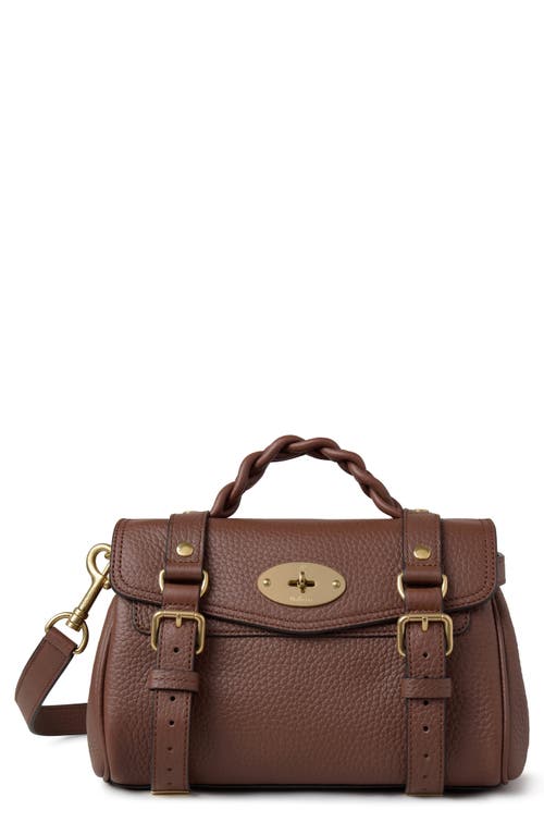 Mulberry Mini Alexa Leather Satchel in Bright Oak at Nordstrom