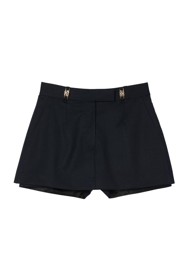 Skort with decorative belt loops, Alternate, color, Navy blue