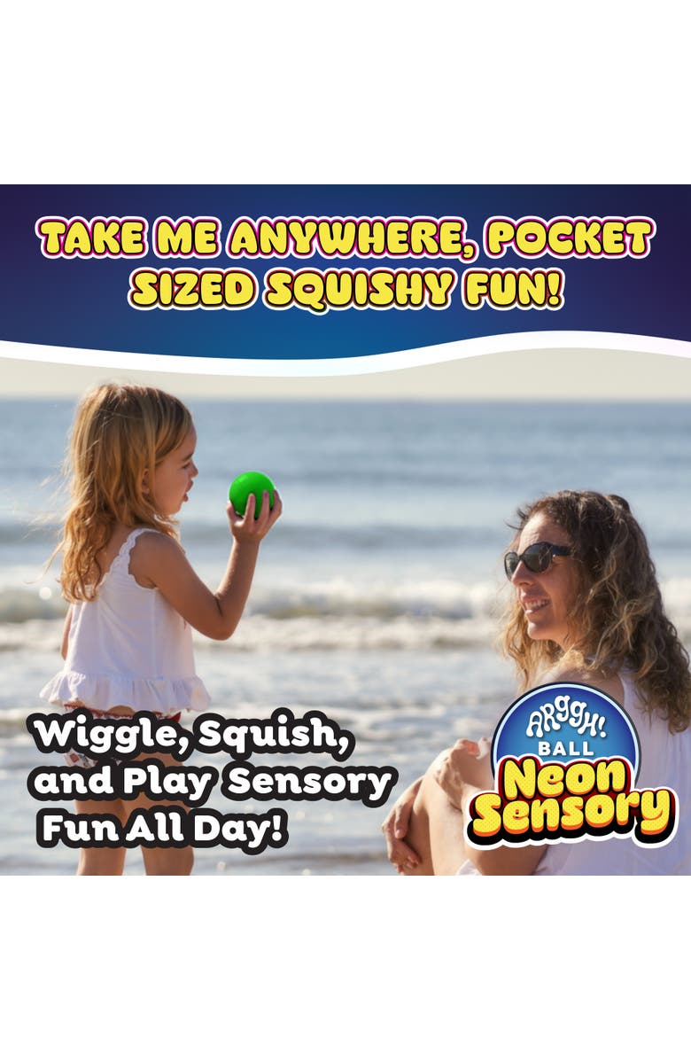 Power Your Fun 3-Pack Neon Sensory Squish Balls, Alternate, color, Multi Color