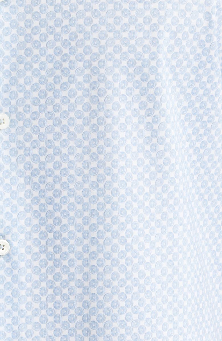 Bugatchi Miles OoohCotton<sup
®</sup
Print Short Sleeve Button-Up Shirt, Alternate, color, Classic Blue