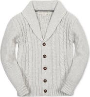 Hope & Henry Kids' Organic Shawl Collar Cable Sweater Cardigan