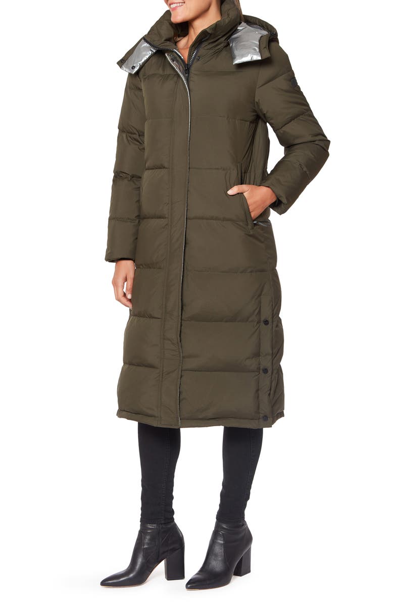 Sanctuary Down & Feather Fill Long Jacket, Alternate, color,