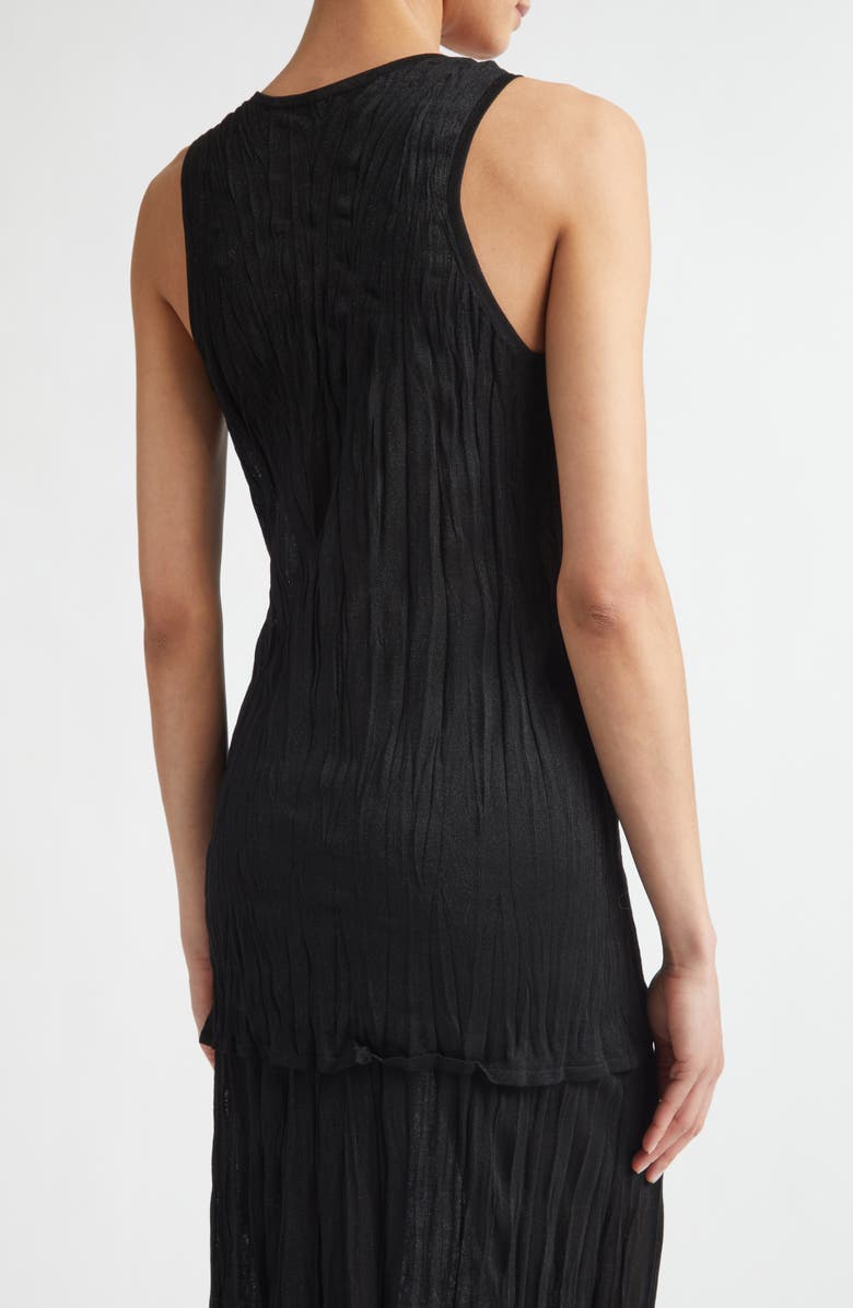 TOTEME Crinkled Sweater Tank, Alternate, color, Black