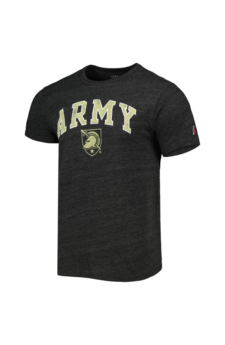 LEAGUE COLLEGIATE WEAR Men's League Collegiate Wear Heather Charcoal Army Black Knights 1965 Arch Victory Falls Tri-Blend T-Shirt, Alternate, color, 