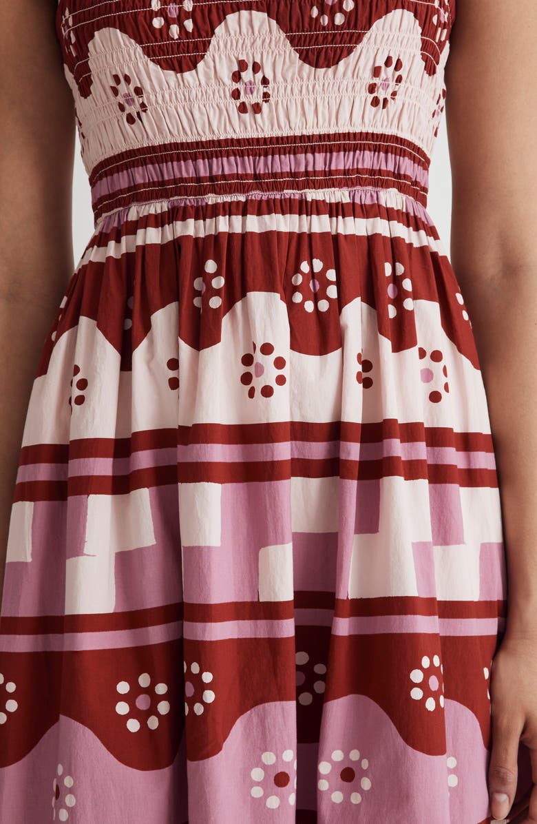 Madewell Theo Geodaisy Batik Sleeveless Dress, Alternate, color,