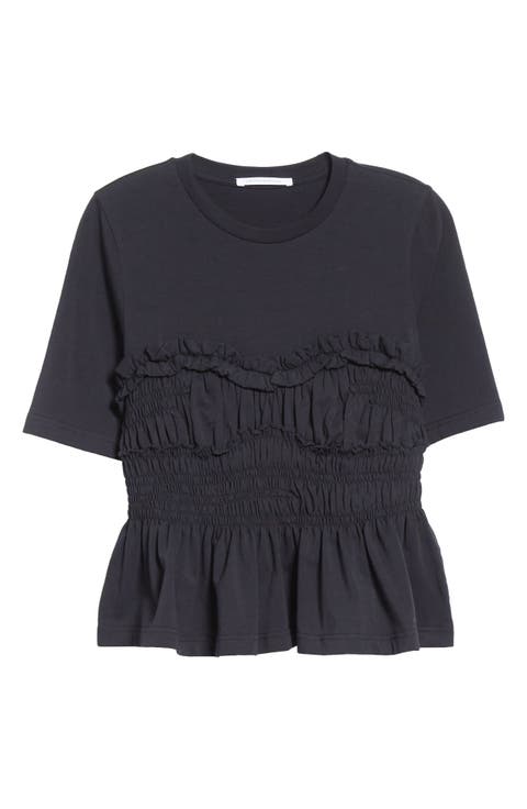 Vilde Shirred Peplum T-Shirt