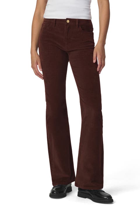 Inez High Waist Bootcut Corduroy Jeans