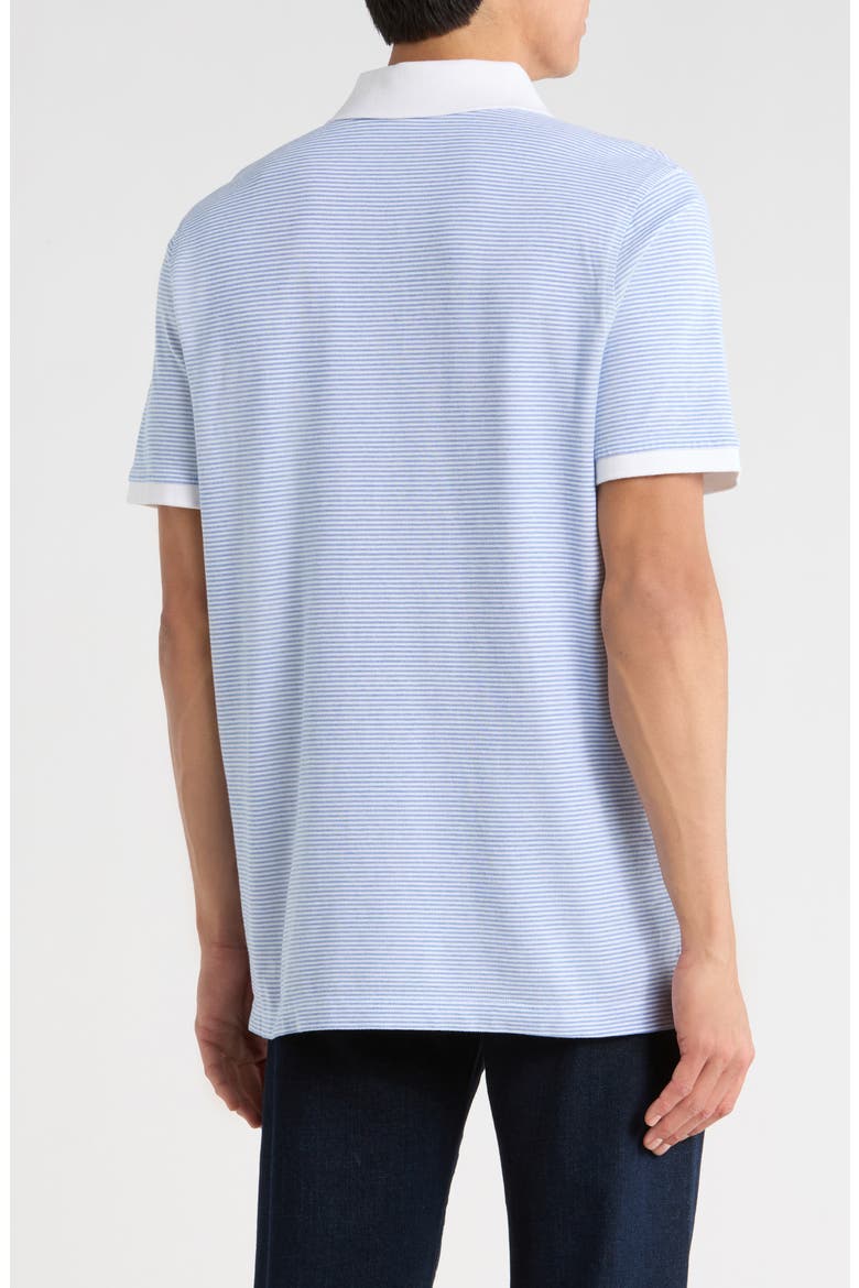 Cotton Oxford Piqué Knit Polo, Alternate, color, BLUE
