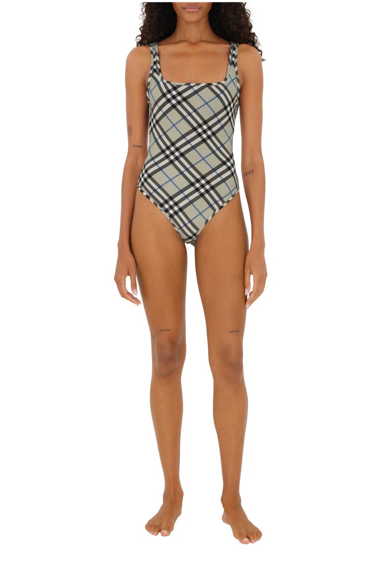 Burberry Check Swimsuit, Main, color, 