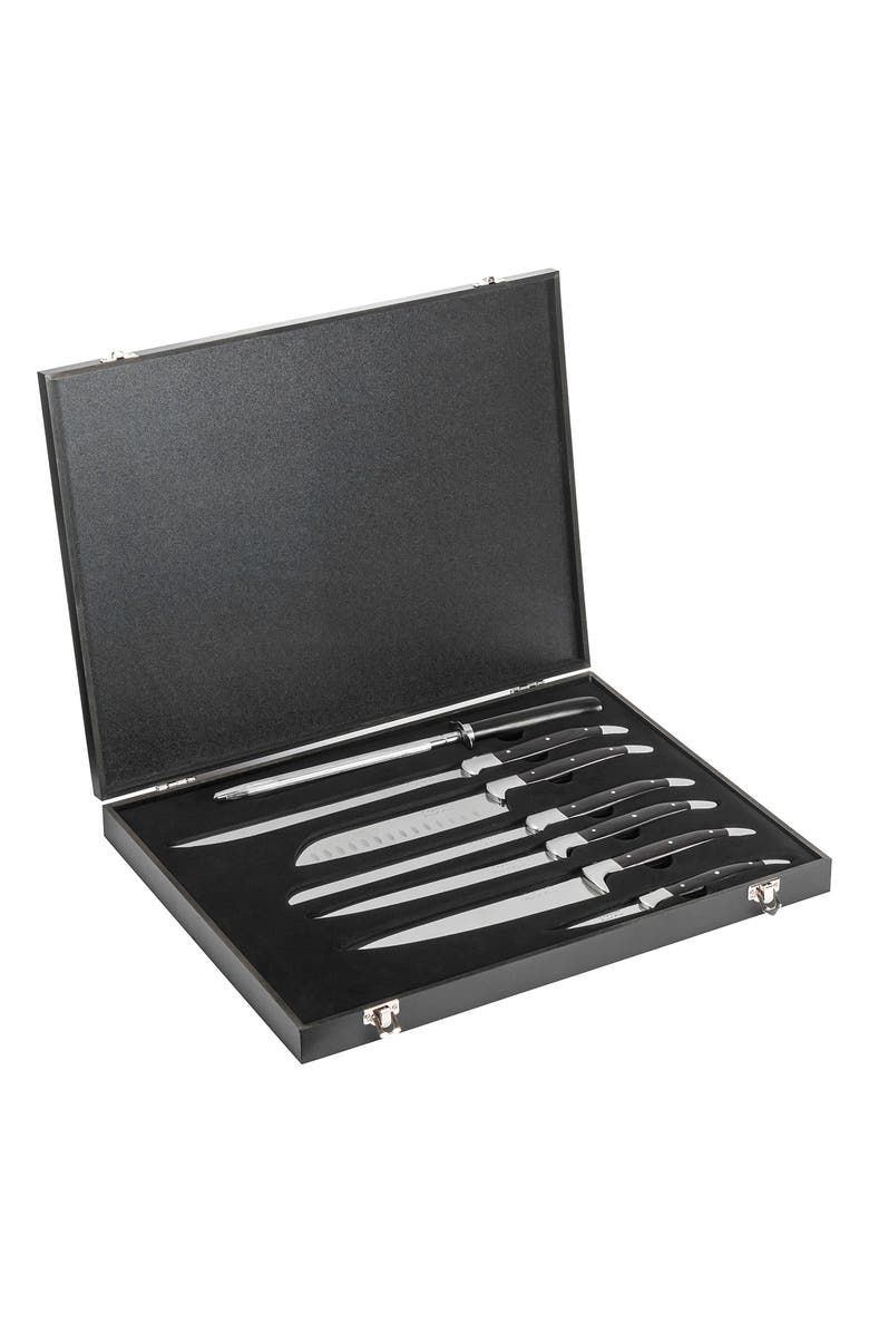 FRENCH HOME 7-Piece Connoisseur Knife Set, Alternate, color, Black