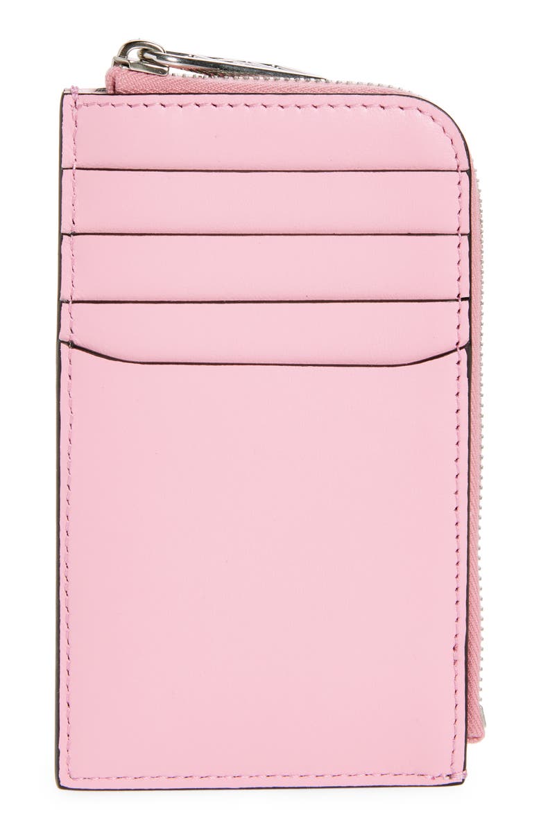 Moncler Quilted Leather Card Case, Main, color, 