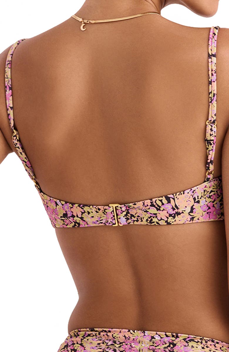 HOUSE OF CB Monaco Underwire Bikini Top, Alternate, color, Olive Floral