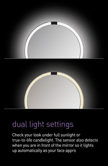 Trio Eight Inch Multi-Magnification Sensor Makeup Mirror