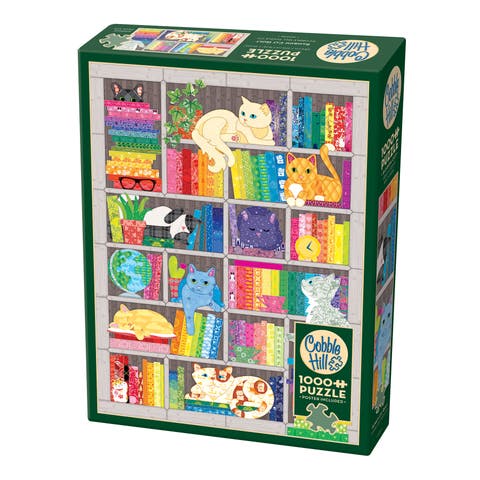 1000 Piece Puzzle Rainbow Cat Quilt Reference Poster Included