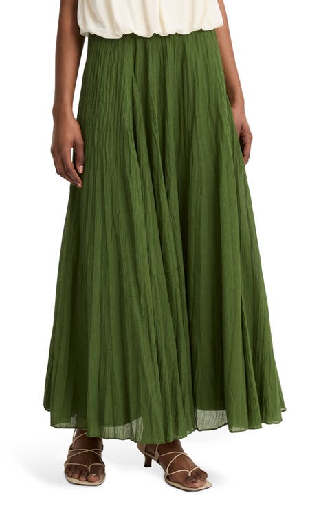 Crinkled Maxi Skirt