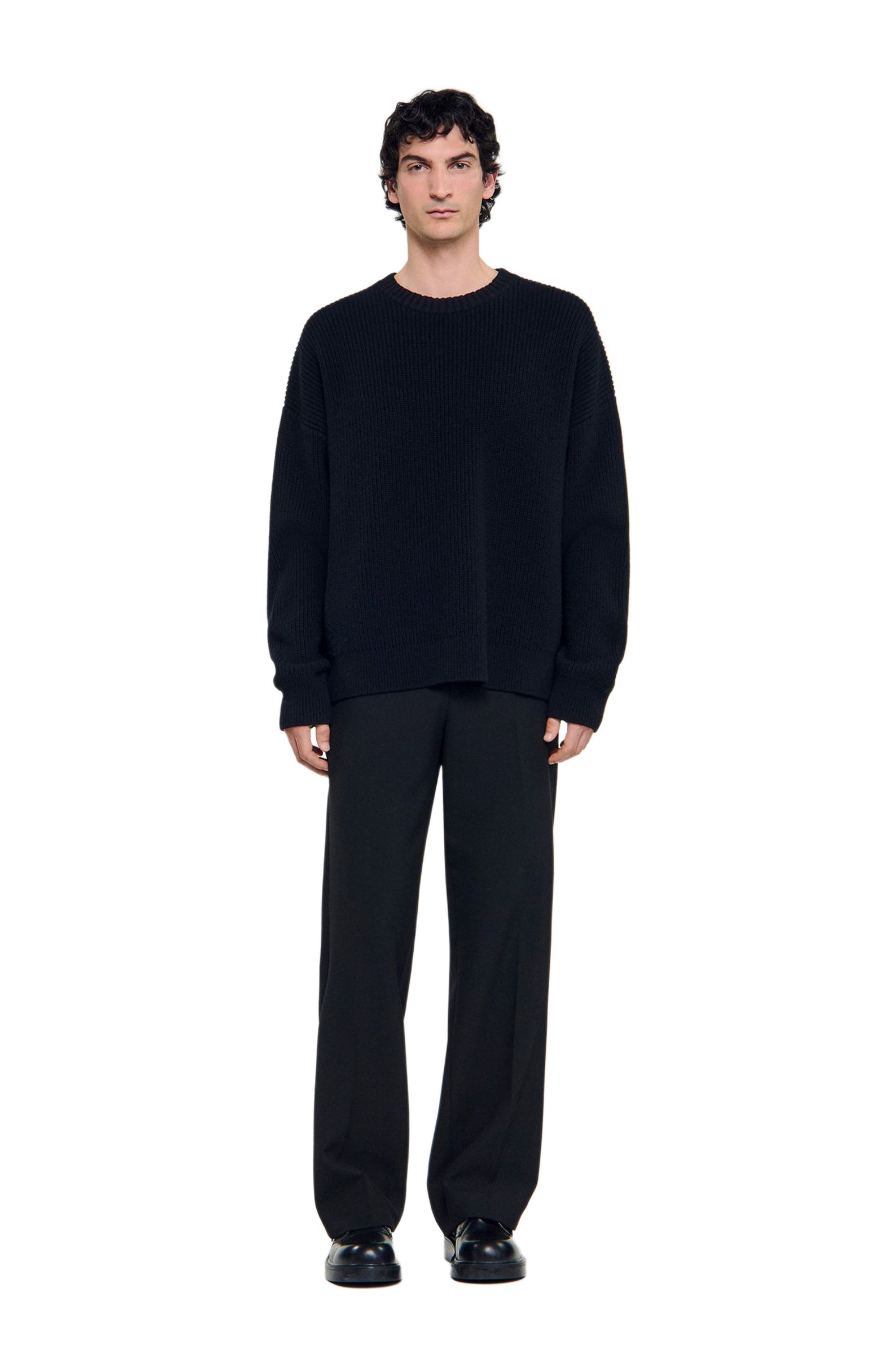 Rib knit sweater