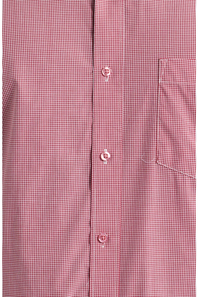 Regular Fit Gingham Check Cotton Button-Down Shirt, Alternate, color, RED