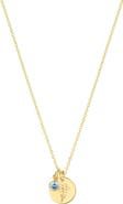 Set & Stones Lily Birth Flower and Birthstone Necklace