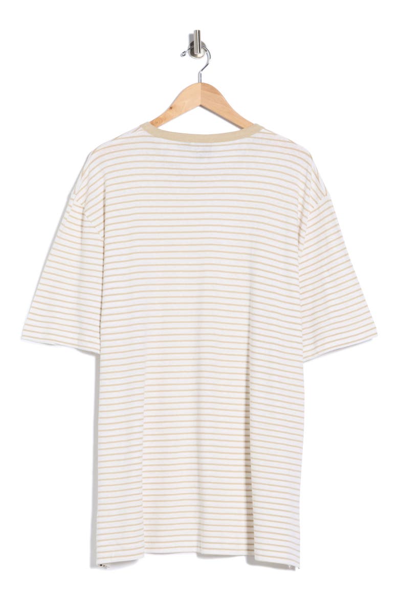 Taut Cotton & Linen Blend T-Shirt, Alternate, color, LIGHT BEIGE