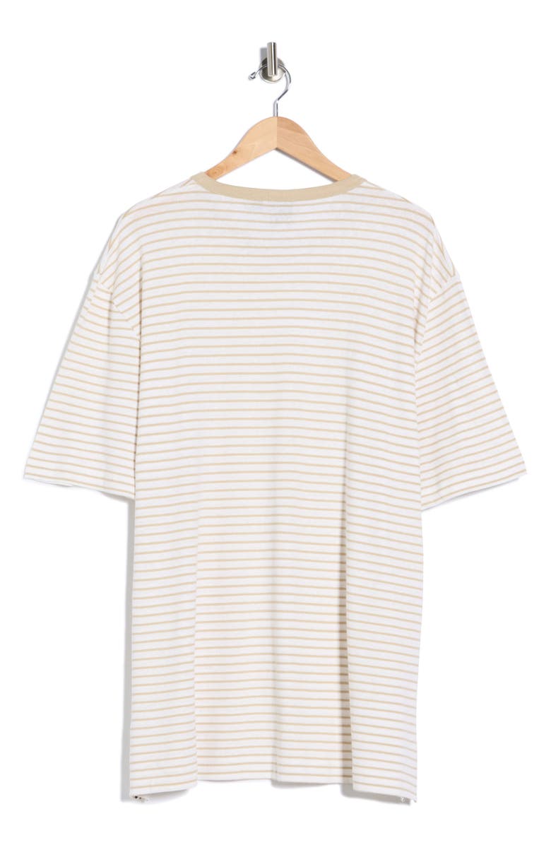 BOSS Taut Cotton & Linen Blend T-Shirt, Alternate, color, Light Beige