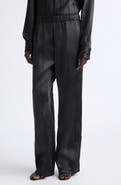 Courrèges Crinkled Satin Wide Leg Pants