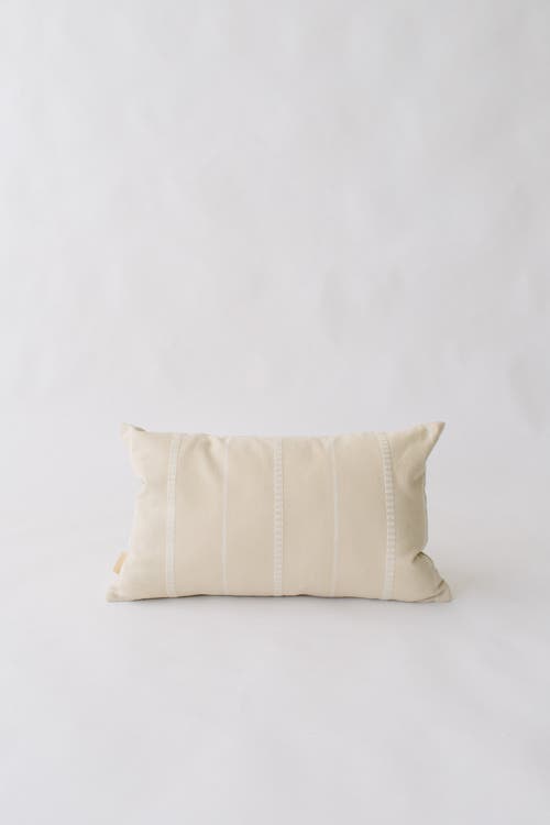 Loom Imports Brocade Lumbar Pillow In White