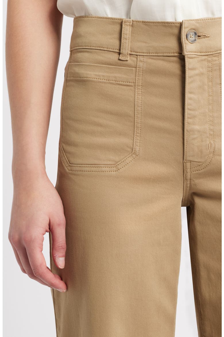 Le Slim Modernist Pocket Palazzo Jeans, Alternate, color, KHAKI