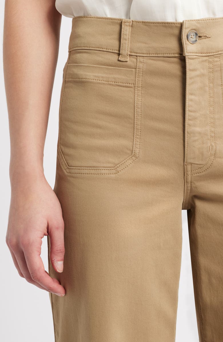 FRAME Le Slim Modernist Pocket Palazzo Jeans, Alternate, color, Khaki