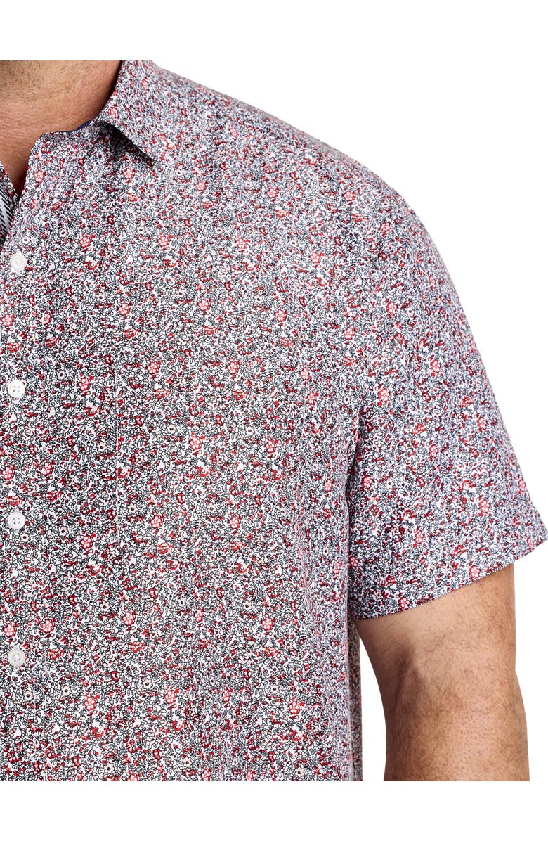 Synrgy by DXL Big & Tall Microfiber Floral Sport Shirt, Alternate, color, 