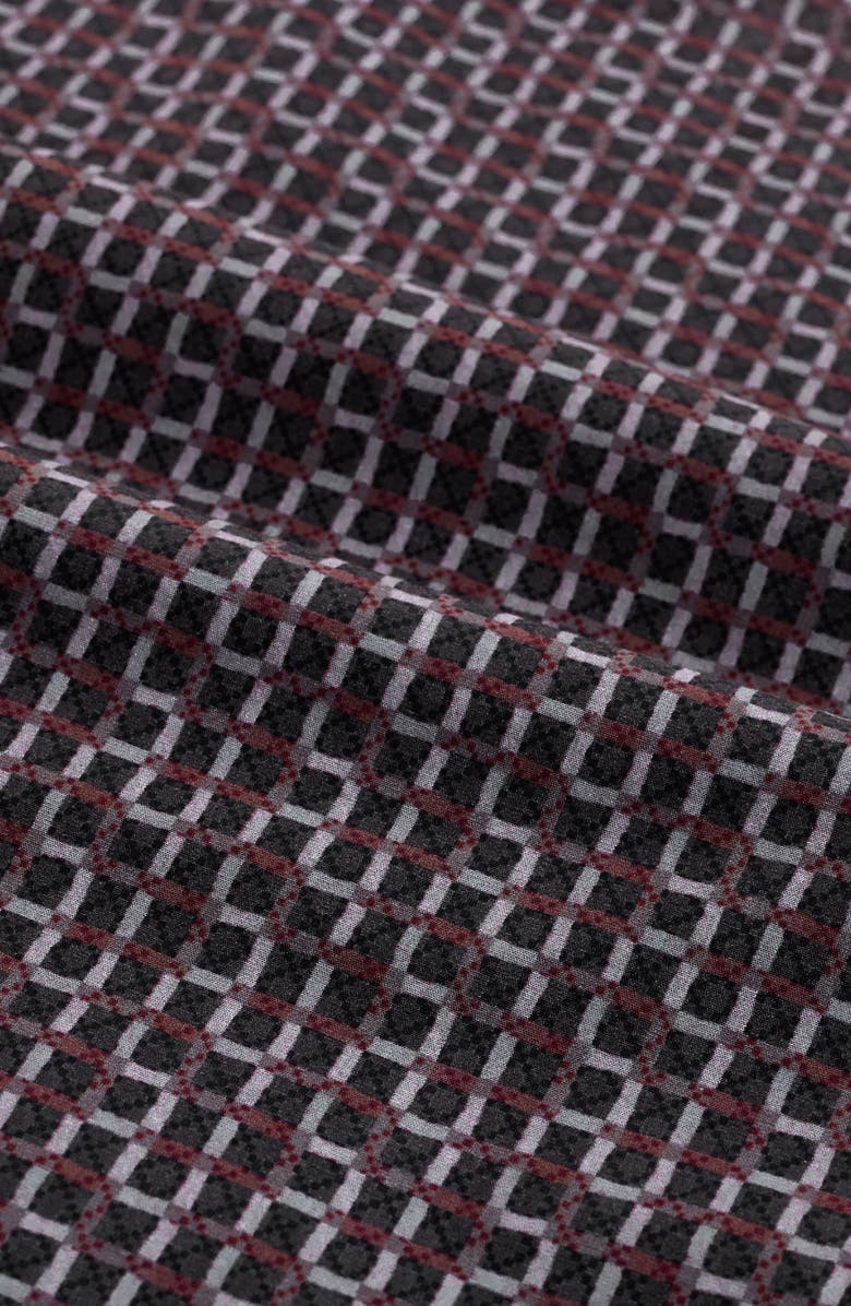 Bugatchi Jimmy OoohCotton<sup>®</sup> Check Button-Up Shirt, Alternate, color, Mahogany