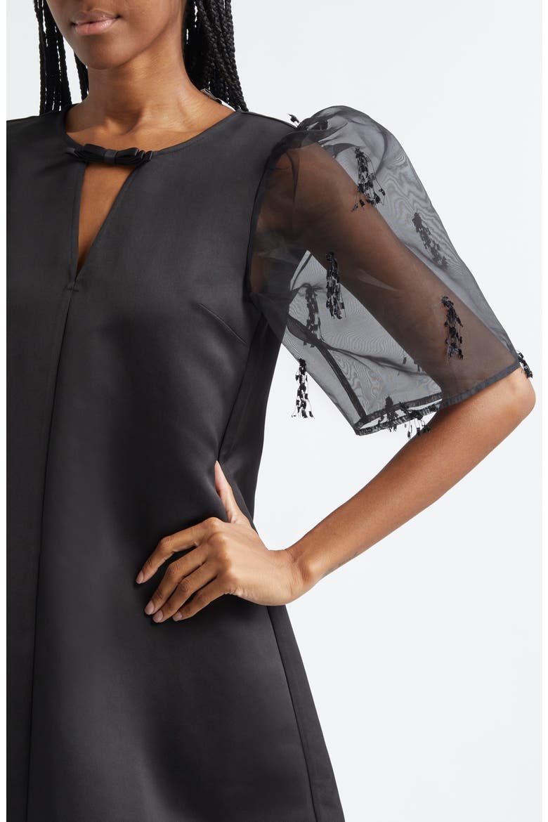 ganni fringed organza mini dress Ganni Fringed Organza Mini Dress In Black - 66% Off