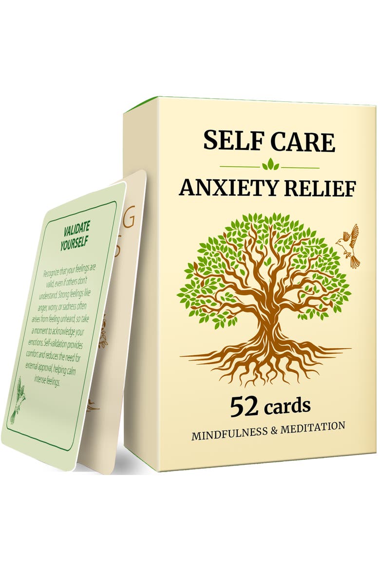 Affirmation, Mindfulness and Meditation Card Set, Main, color, Self Care