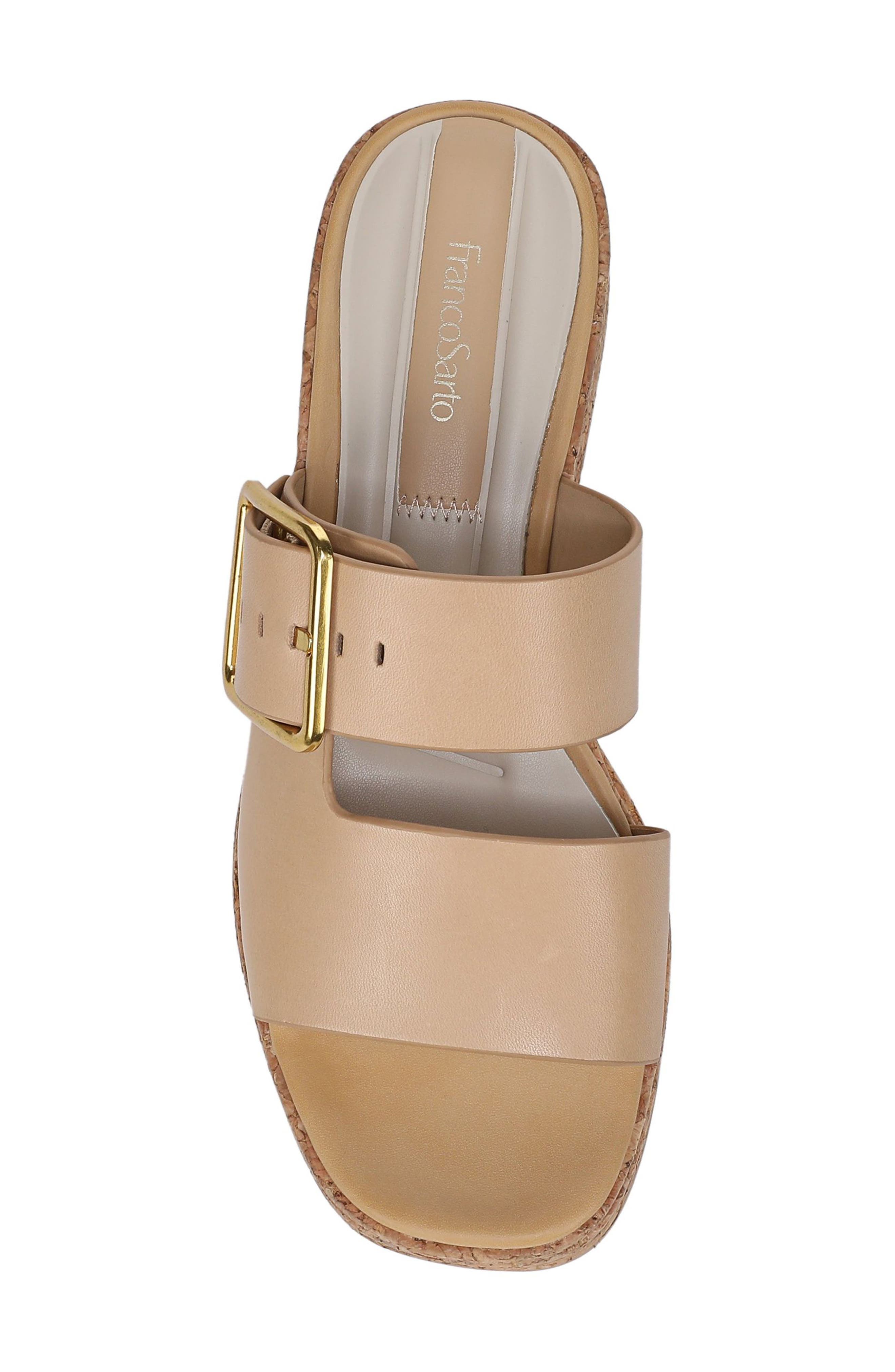 Taziana Platform Wedge Sandal, Alternate, color, STRAW LEATHER