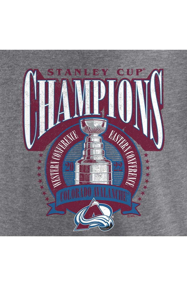 FANATICS Women's Fanatics Branded Heathered Gray Colorado Avalanche 2022 Stanley Cup Champions Banner V-Neck Triblend T-Shirt, Alternate, color,