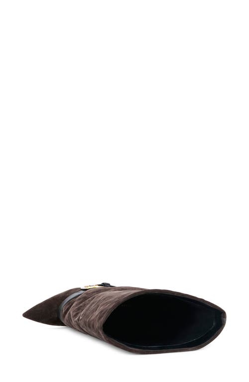 Azalea Wang Antonina Belted Wedge Boot In Animal Print