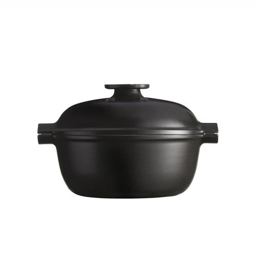Emile Henry Delight 4.25 Quart Round Dutch Oven, Slate In Slate