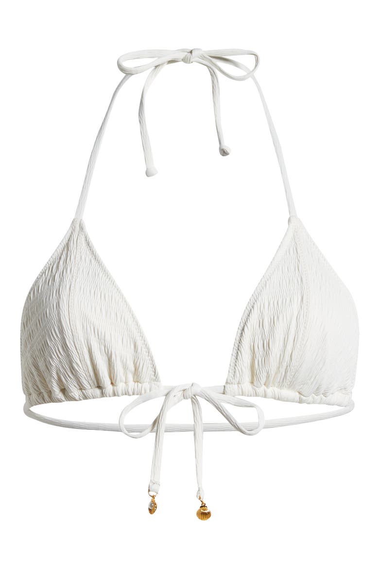 Katelyn Triangle Bikini Top, Alternate, color, GARDENIA