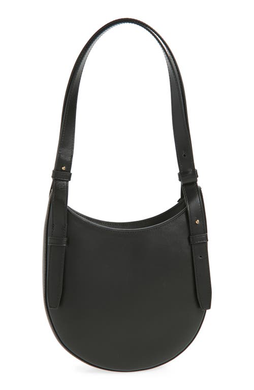 Coperni Mini Belt Strap Leather Hobo Bag In Black
