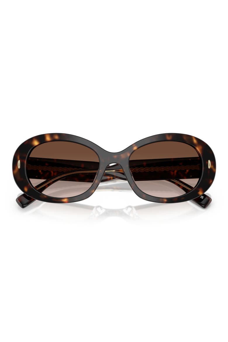53mm Gradient Oval Sunglasses, Alternate, color, TORTOISE